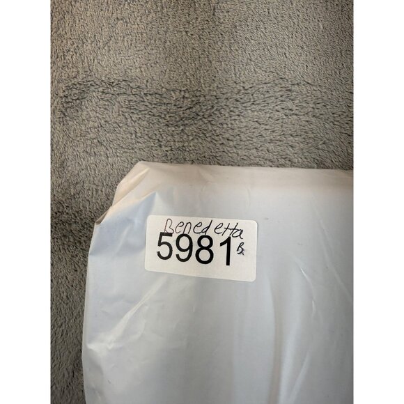 Benedetta Sweater Womens Large Gray Stripe Merino Wool Cashmere Knit Made Italy - Picture 13 of 13